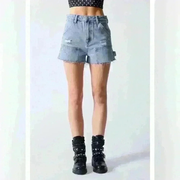 Signature8 Pants - Signature8 Cut Off Cargo Utility Denim Shorts Size Small​